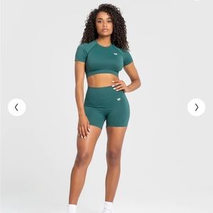 NWT Women’s Best Forest Green Power Seamless Shorts Active Gym Yoga Size XXL